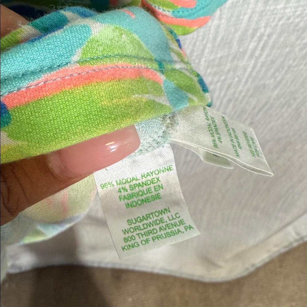 Lilly Pulitzer Aqua, Yellow & Blue Tropical Print Shift Dress - Picture 8 of 11